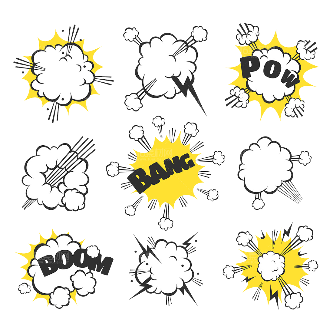 Comic Blast Comics Drawing Cartoon Illustration Creative explosion stickers angle white text Comic B