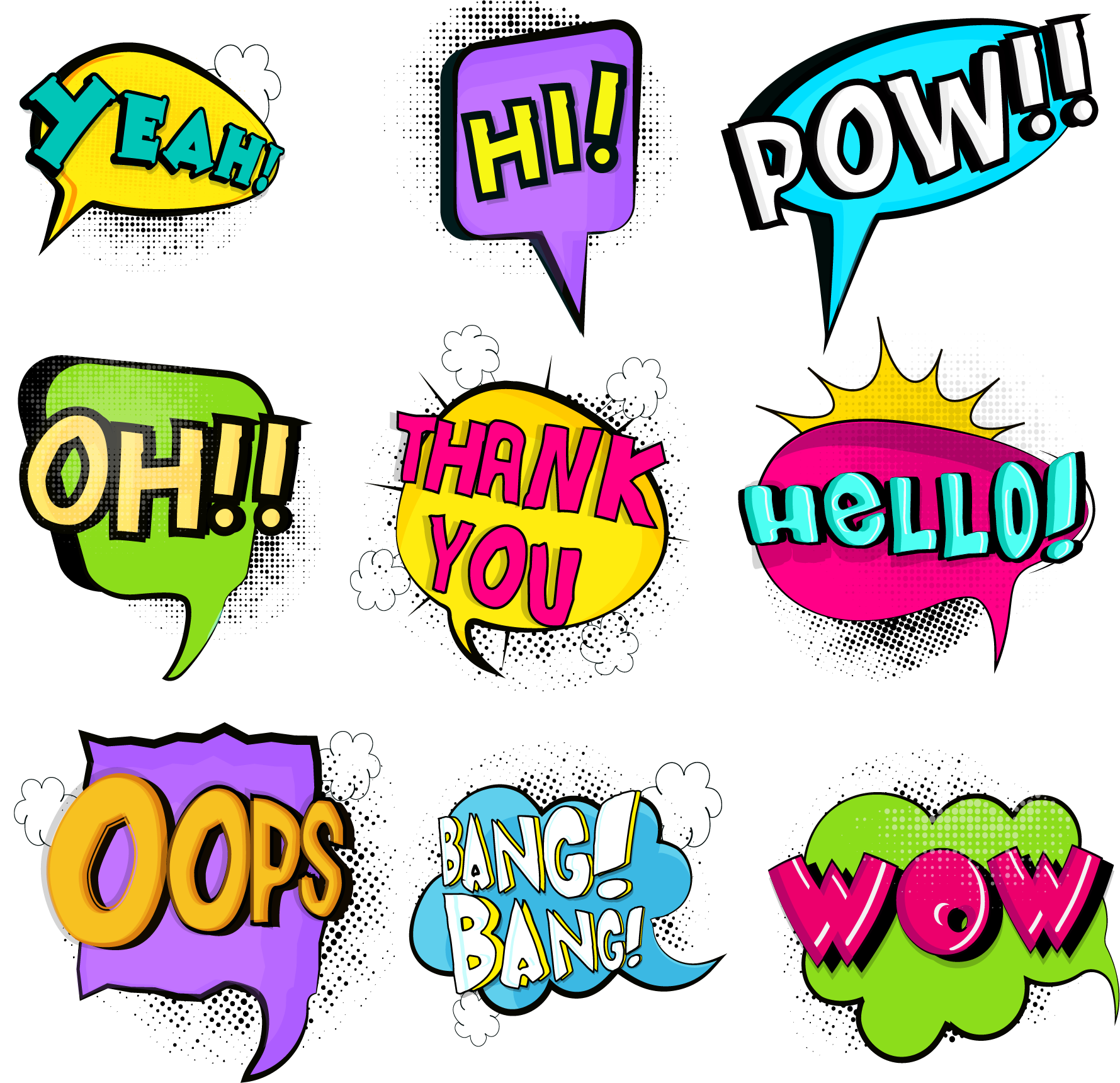 Comic Explosion Comics Speech balloon Illustration Anime color explosion stickers text comic Book lo