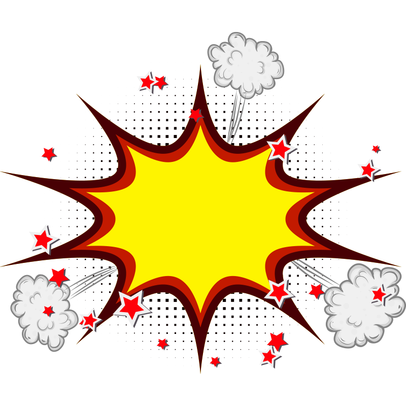 Comic Pow Comics Speech balloon Illustration explosion leaf text comic Book Action Impact Effect Tra