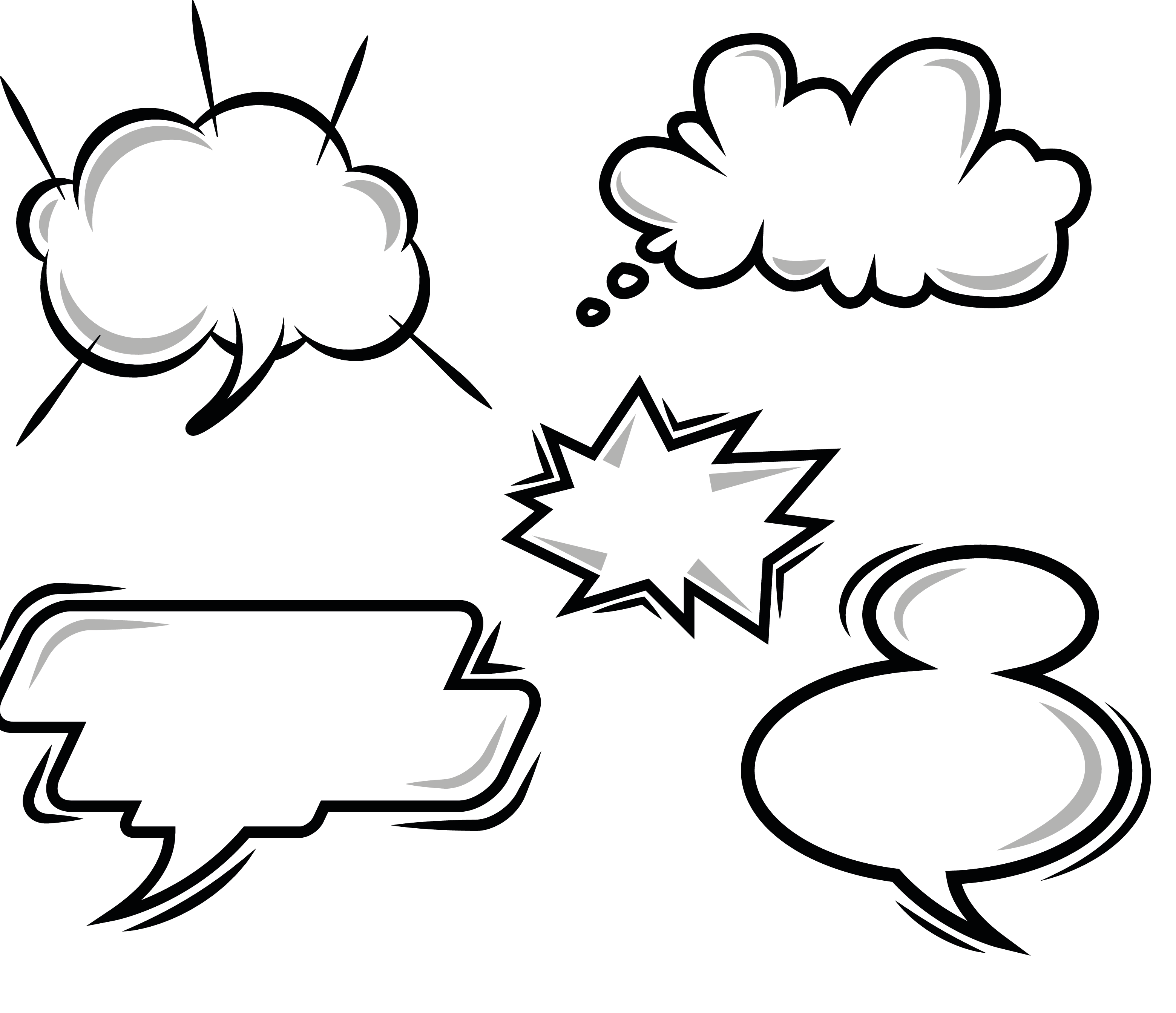 Comic Pow Dialog box illustrations Comics Speech balloon Cartoon cloud comics explosion Dialog white