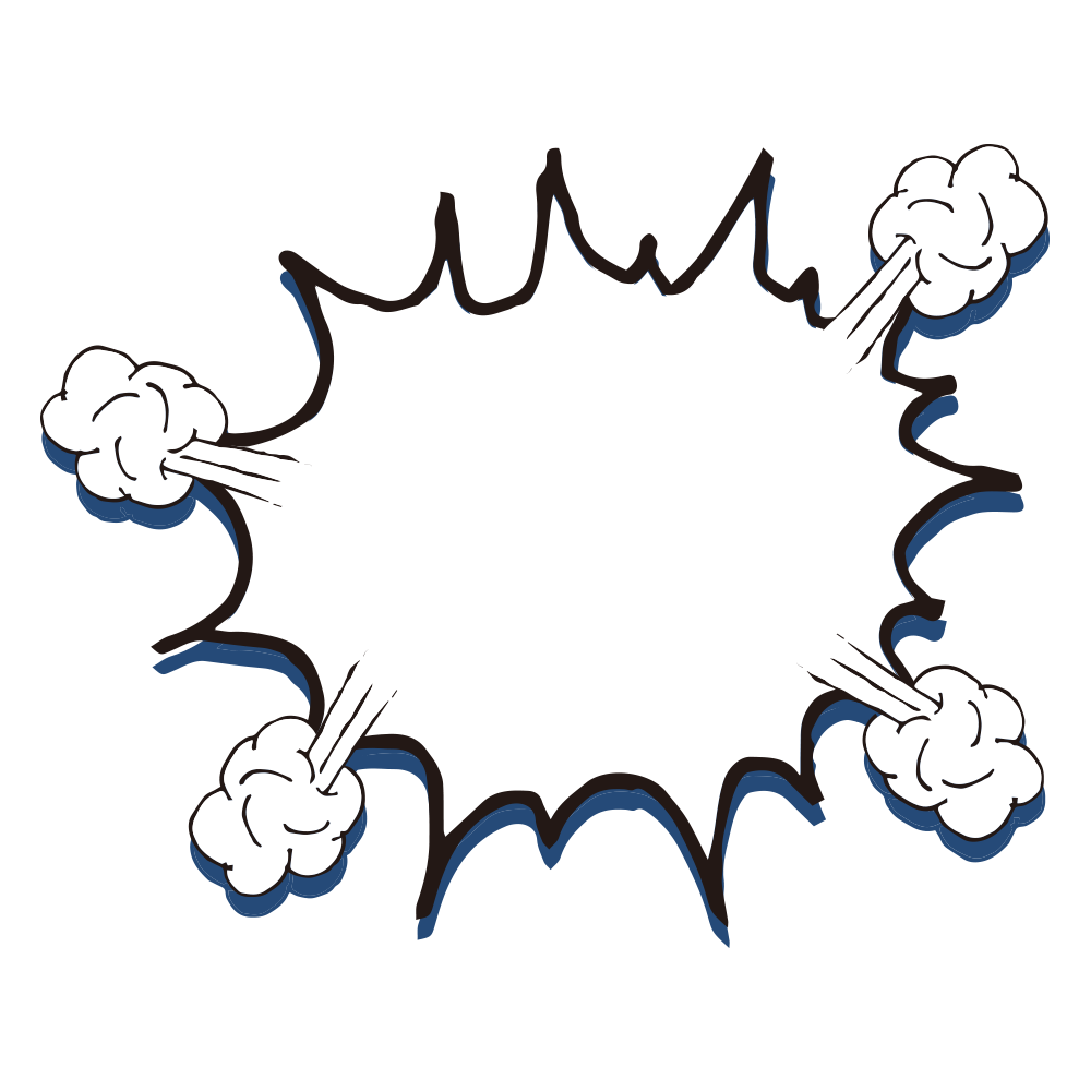 Comic Boom exploded comics white text Boom Burst Effect Transparent PNG