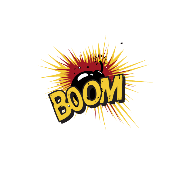 Comic Bam Explosion BOOM text comic Book logo Pop Art Explosion Transparent PNG