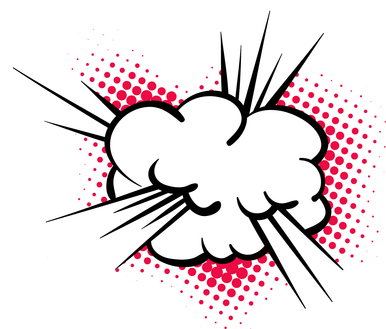 Comic Impact Explosion Cartoon cloud comics explosion love comics white Cartoon Explosion Style Tran