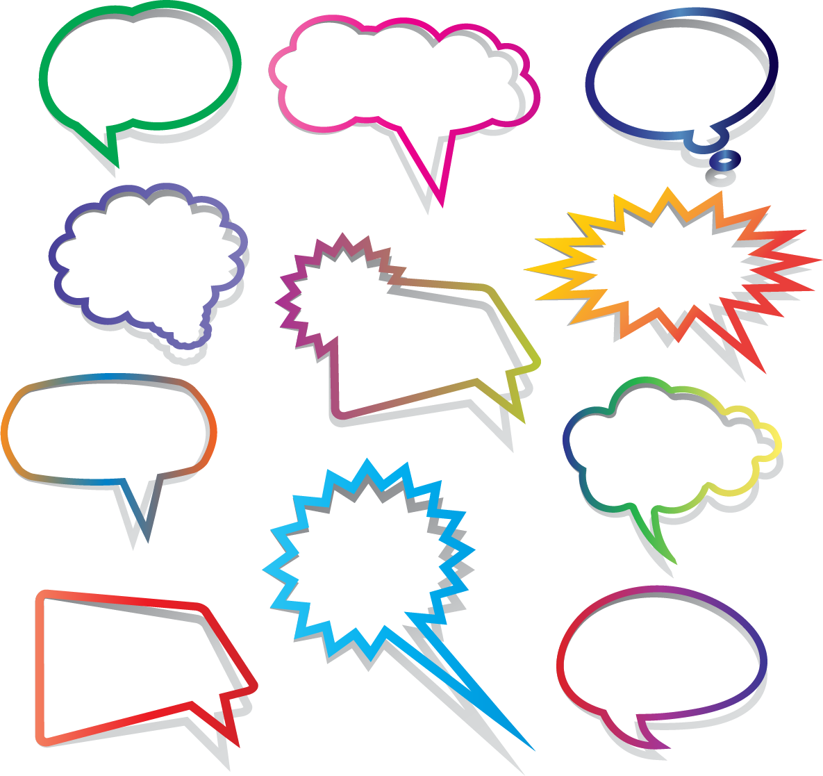 Comic Boom Gradient color explosion stickers comics text comic Book Boom Burst Effect Transparent PN