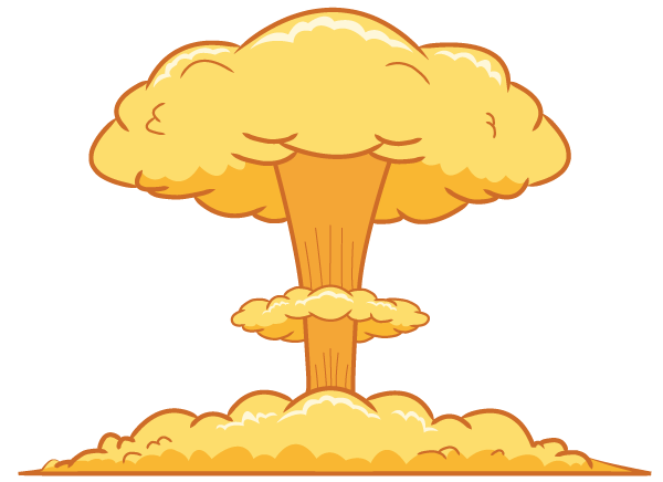 Comic Boom Mushroom cloud Nuclear weapon Explosion Bomb mushroom Watercolor comics food cloud Boom B