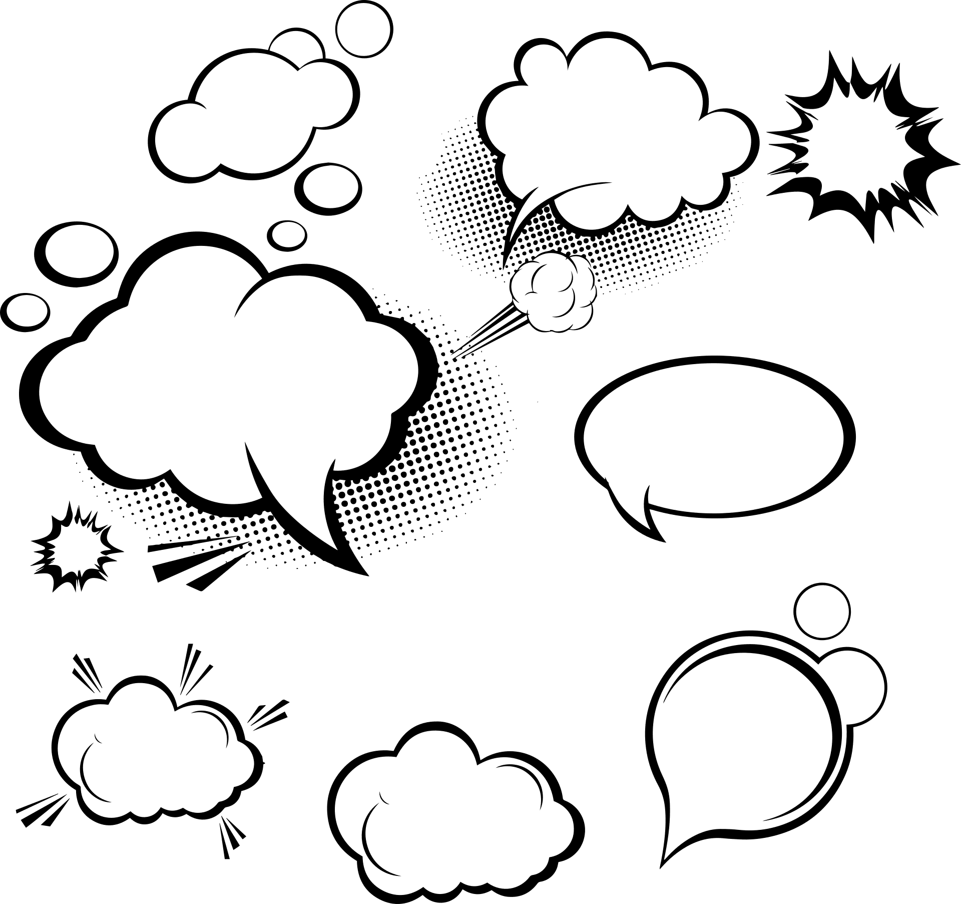 Comic Blast Search Clipart Speech Balloon Cloud Euclidean Cloud Comics Explosion Dialog Cloud Chat C