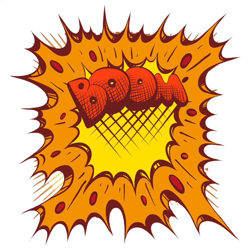 Comic Bam Speech balloon Comics Cartoon Square explosion cloud comics cloud orange Pop Art Explosion