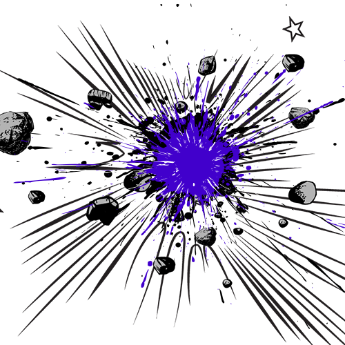 Comic Blast Speech balloon Comics Purple frame burst models graffiti elements frame blue golden Fram