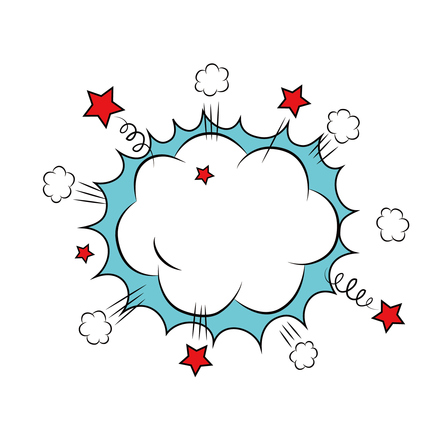 Comic Dynamic white and red explosion Bird Visual arts Text Explode the stars comics white comic Boo