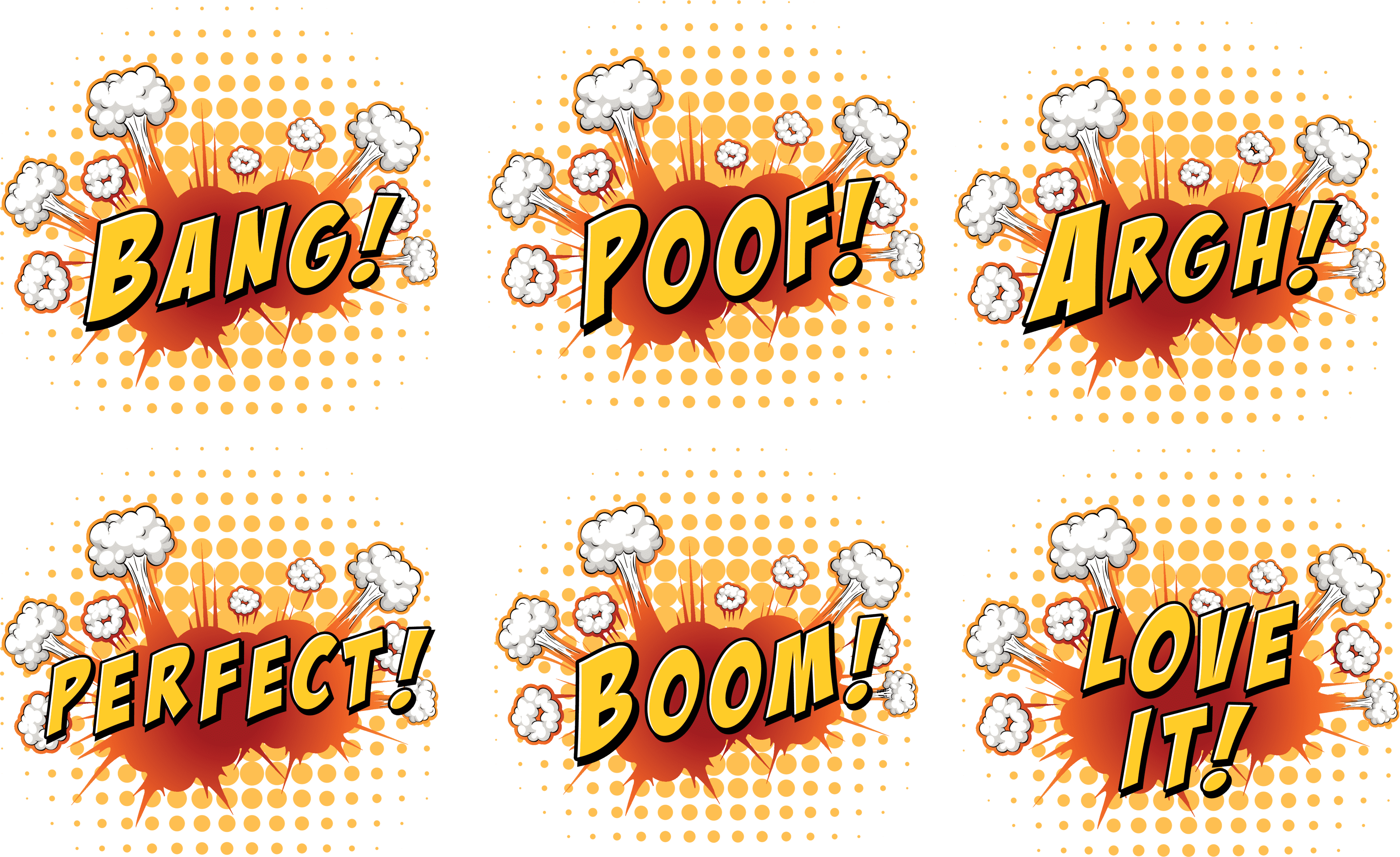 Comic Explosion words on cloud explosions comic style illustration Explosion Effect Transparent PNG