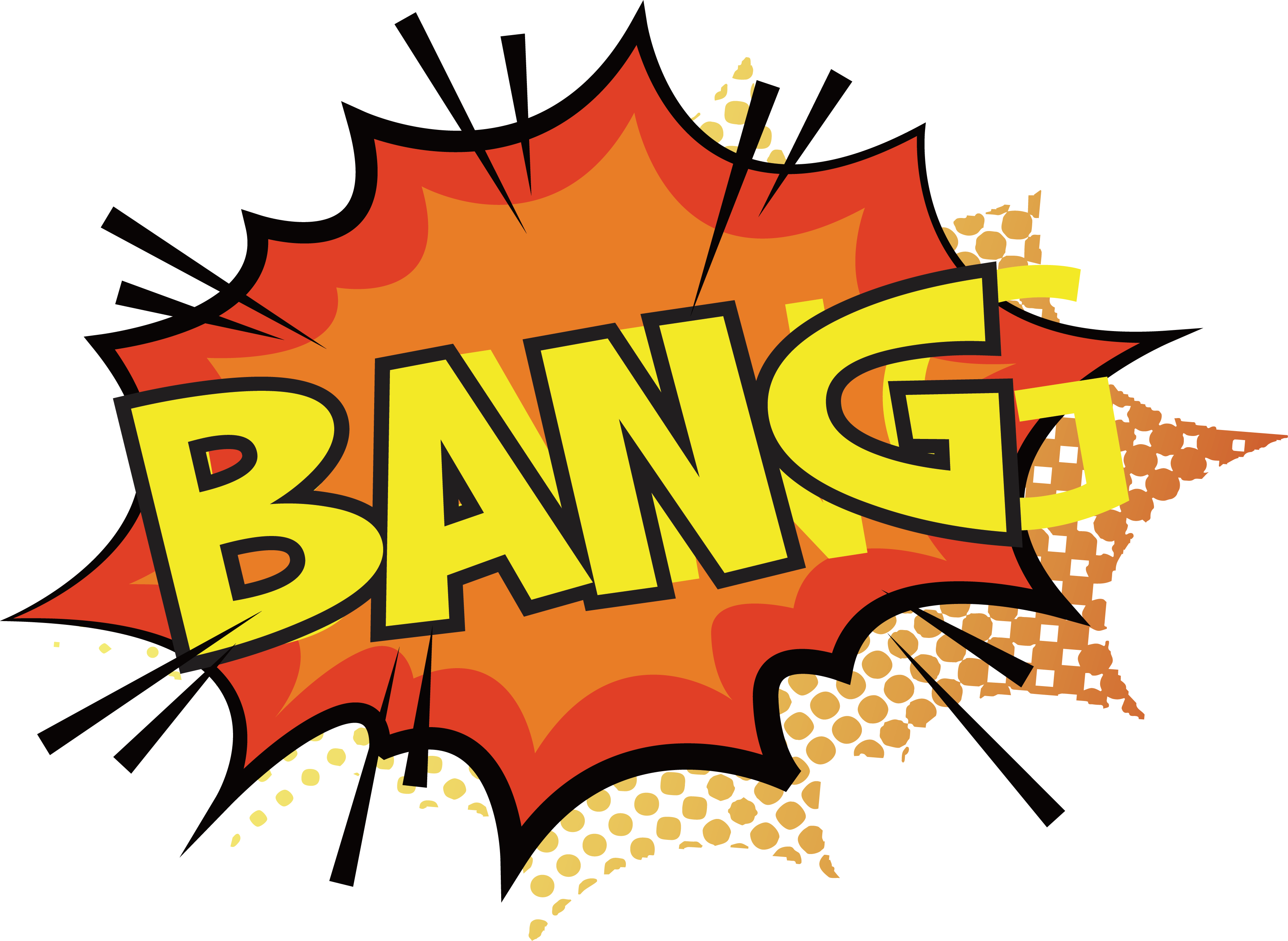 Comic Pop Art yellow and orange Bang illustration Bua Yai Vocational College Speech balloon Comics C