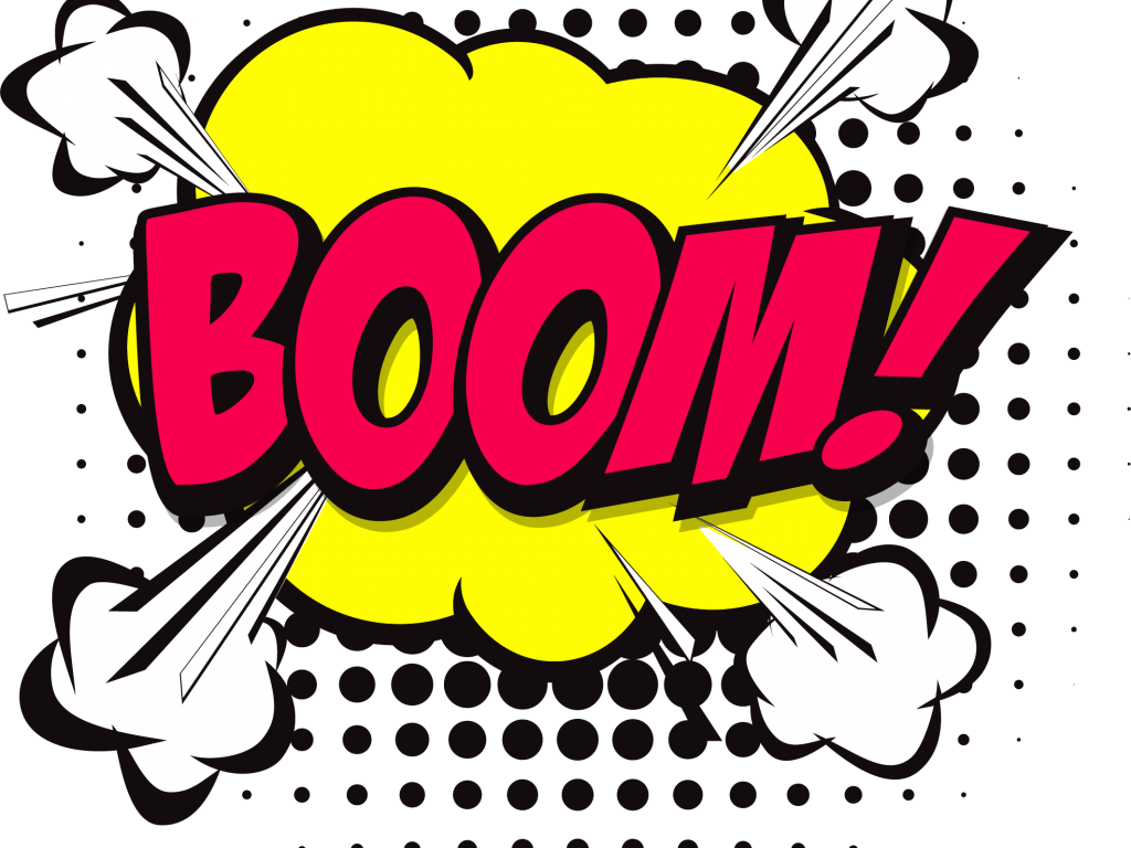 Comic Explosion Yellow red black and white explosion illustration Speech balloon Comic book Comics b