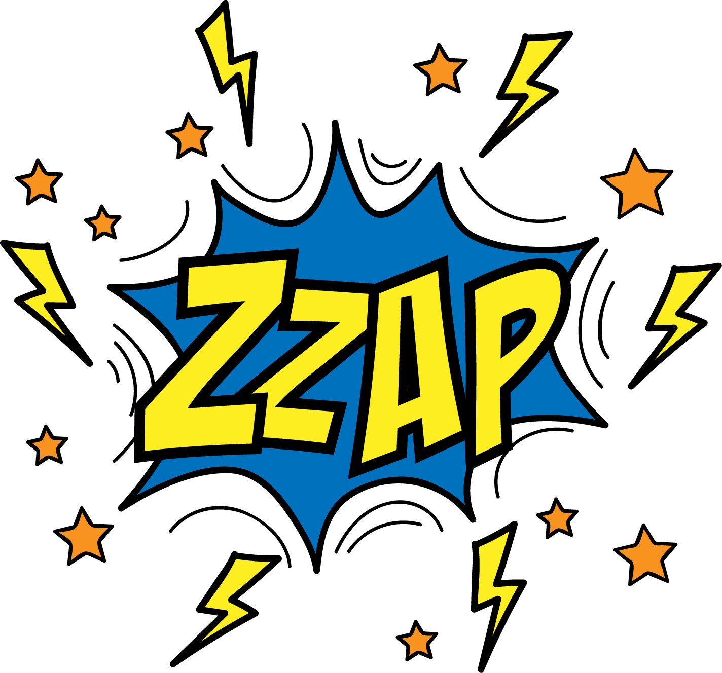 Comic Explosion Zzap sticker application Onomatopoeia Comics Speech balloon Euclidean Comics explosi