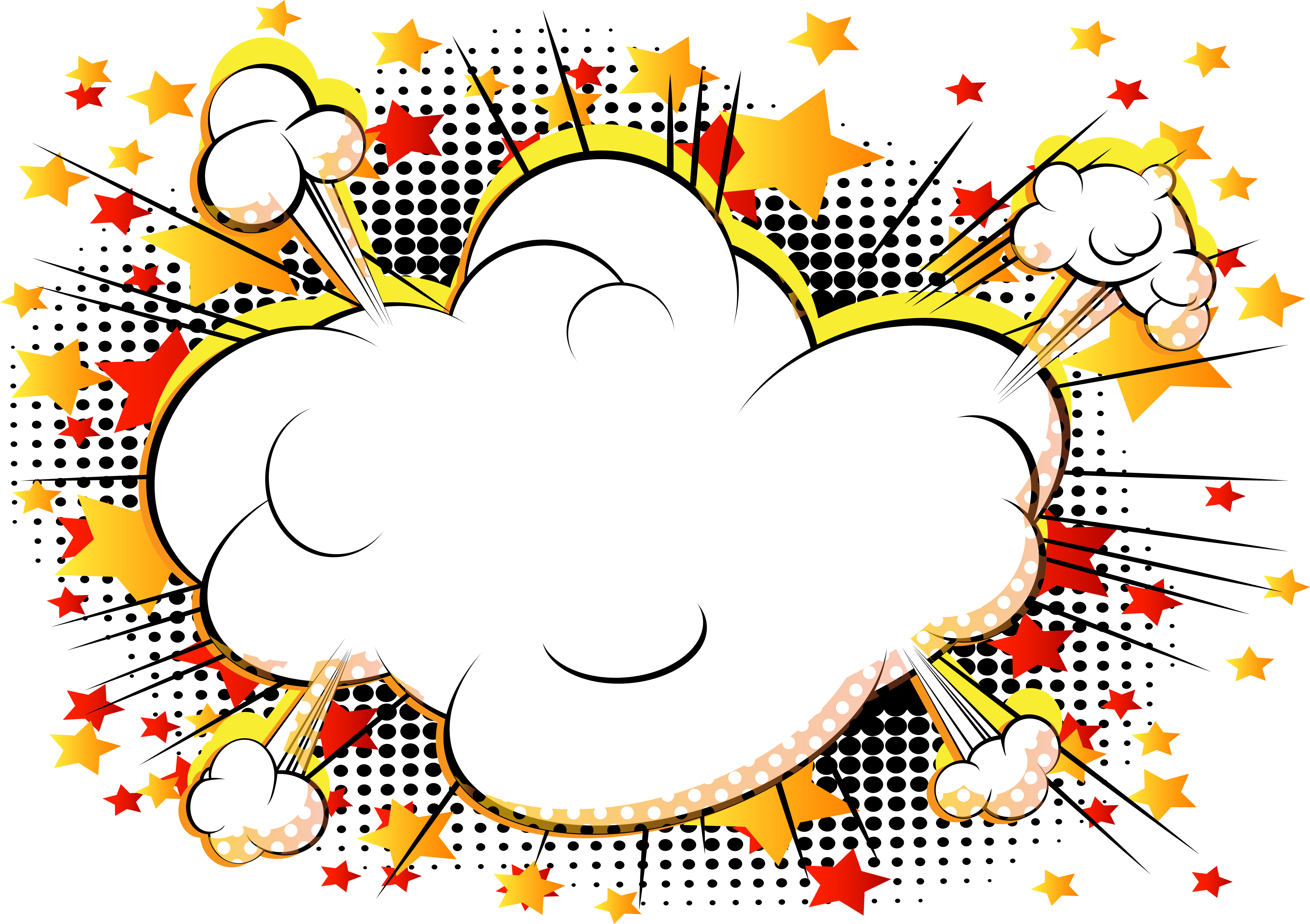 Comic Pop Art Comics Cartoon Explosion Comic book cloud comics explosion white clouds digital illust