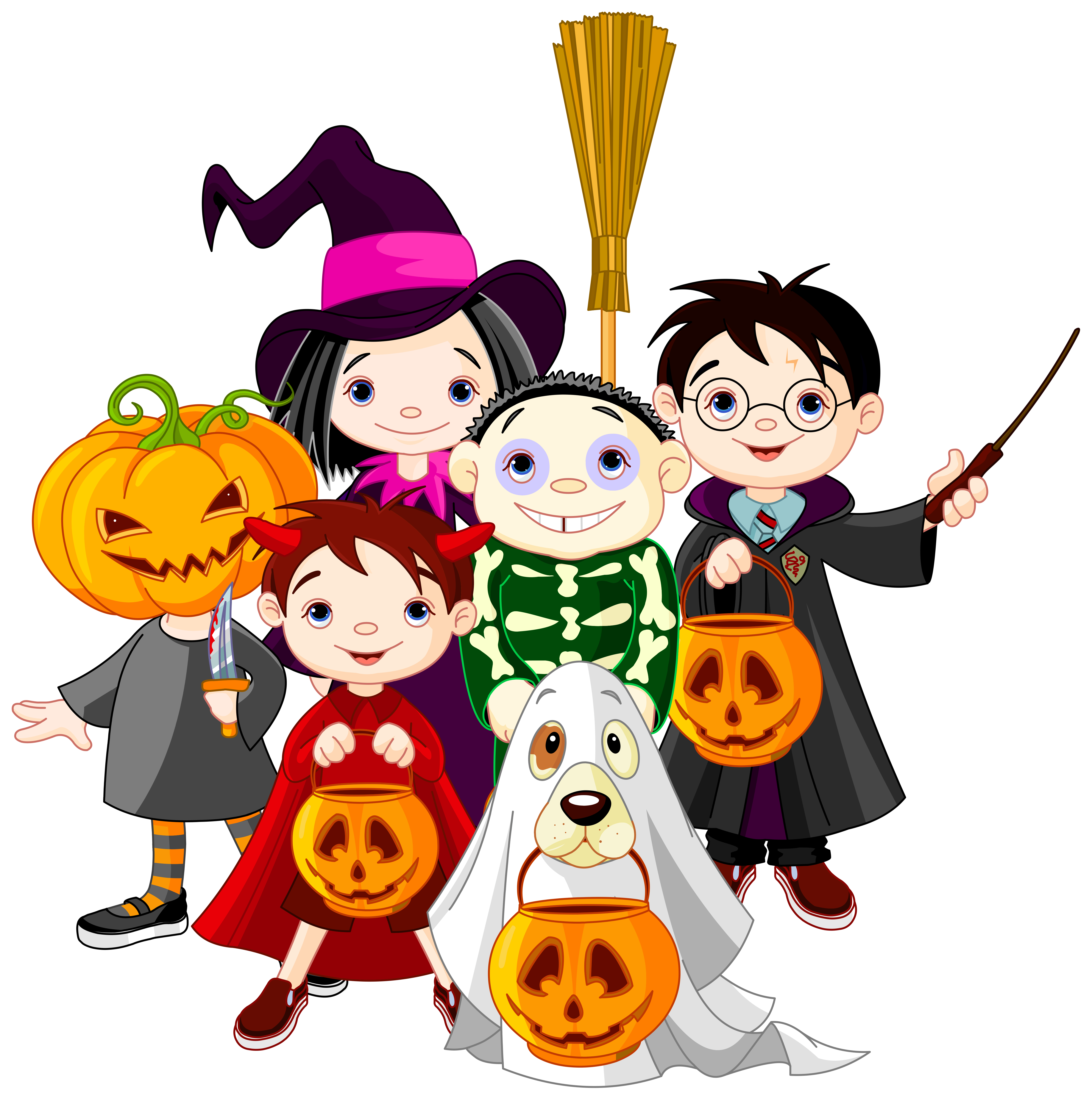Halloween animated illustration Halloween costume Costume party Halloween Kids happy Halloween