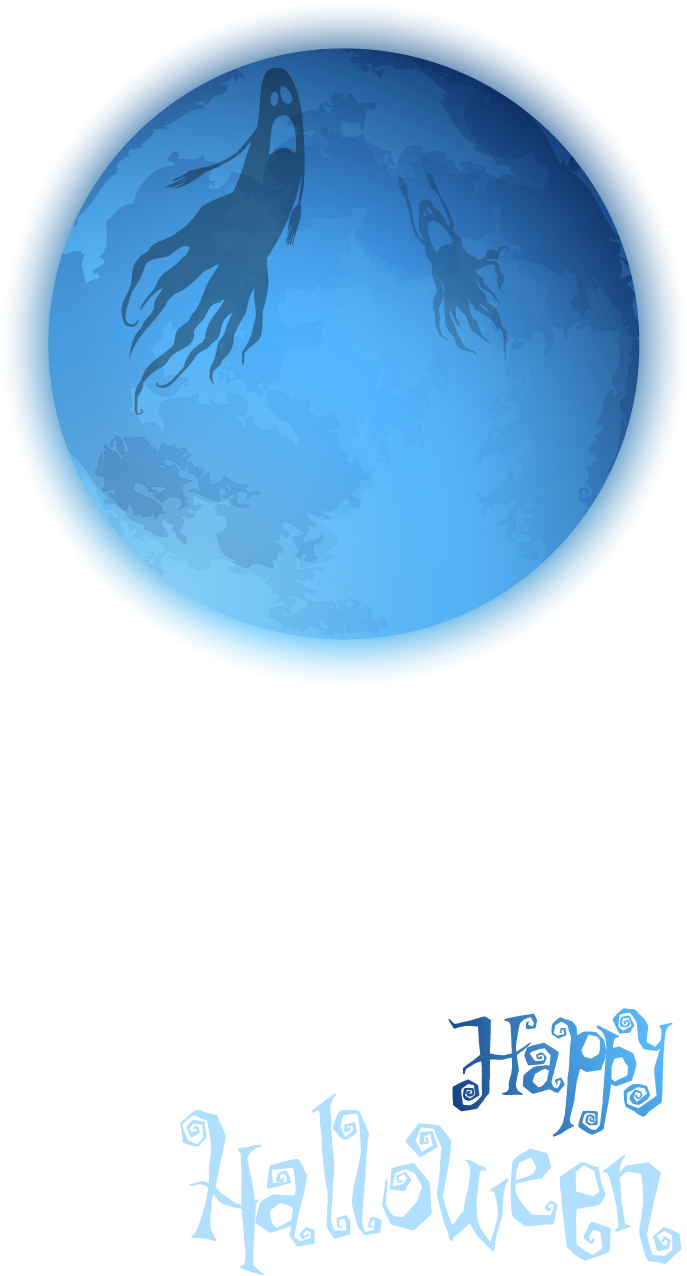Halloween Blue moon Halloween Blue Moon blue globe text Spooky Halloween Design Transparent PNG