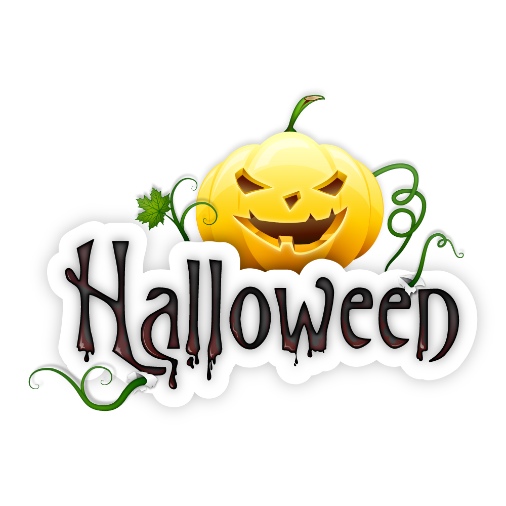 Halloween card Jack-o'-lantern Halloween elements food text logo Haunted Halloween Decoration