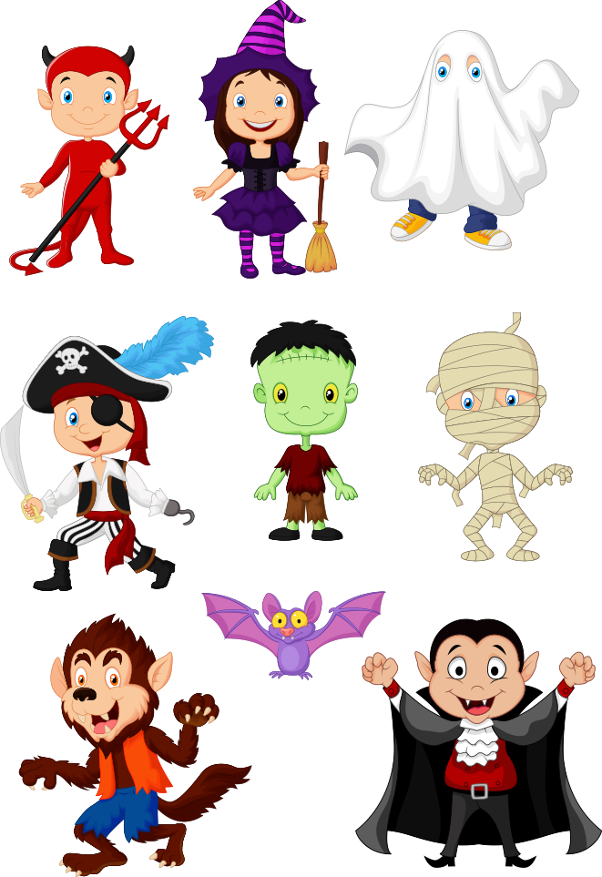 Halloween Cartoon Model sheet Halloween cartoon animals cartoon Character child halloween Costu