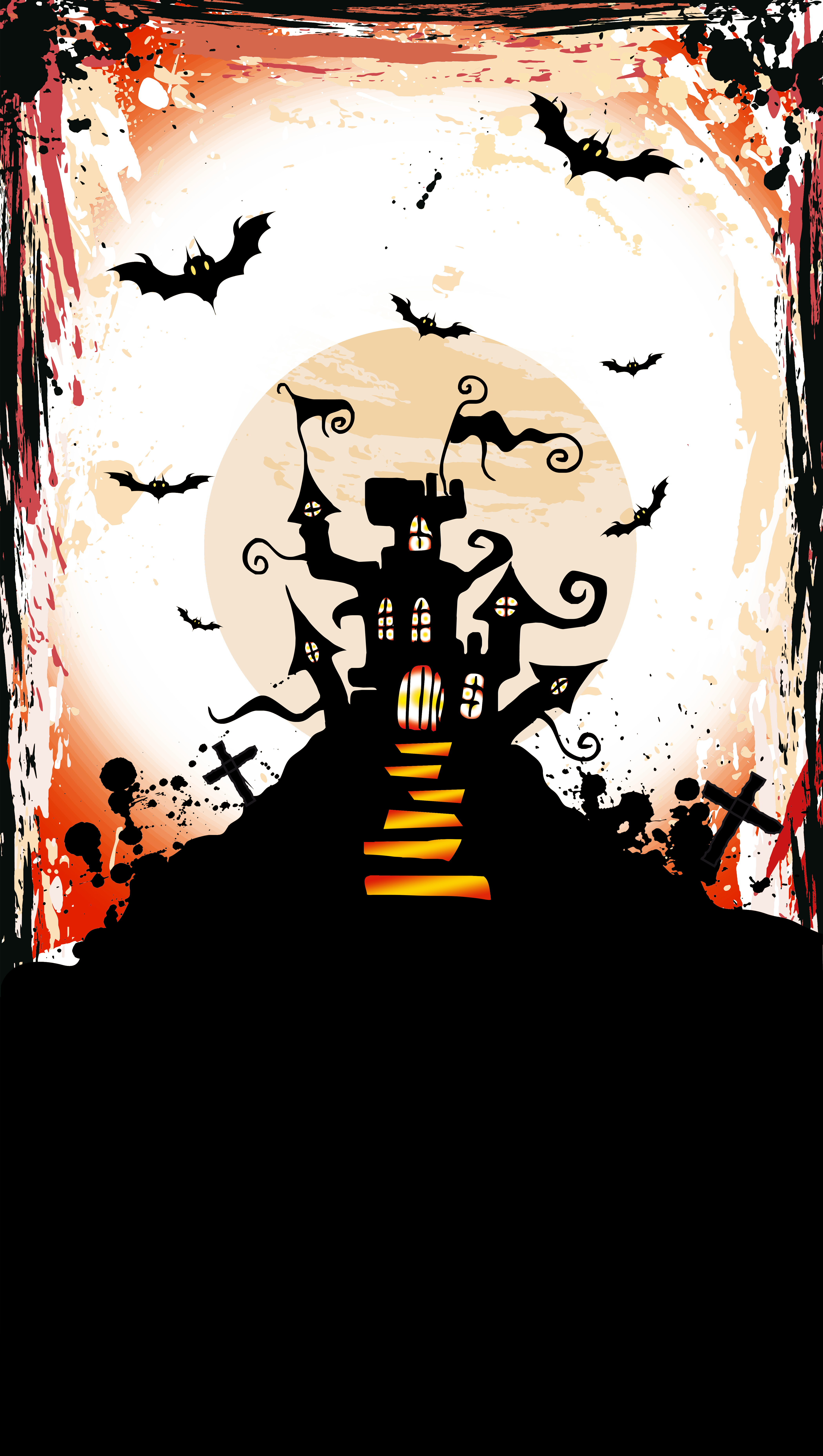 Halloween castle illustration Halloween costume Party Poster Halloween banner free happy Hallow