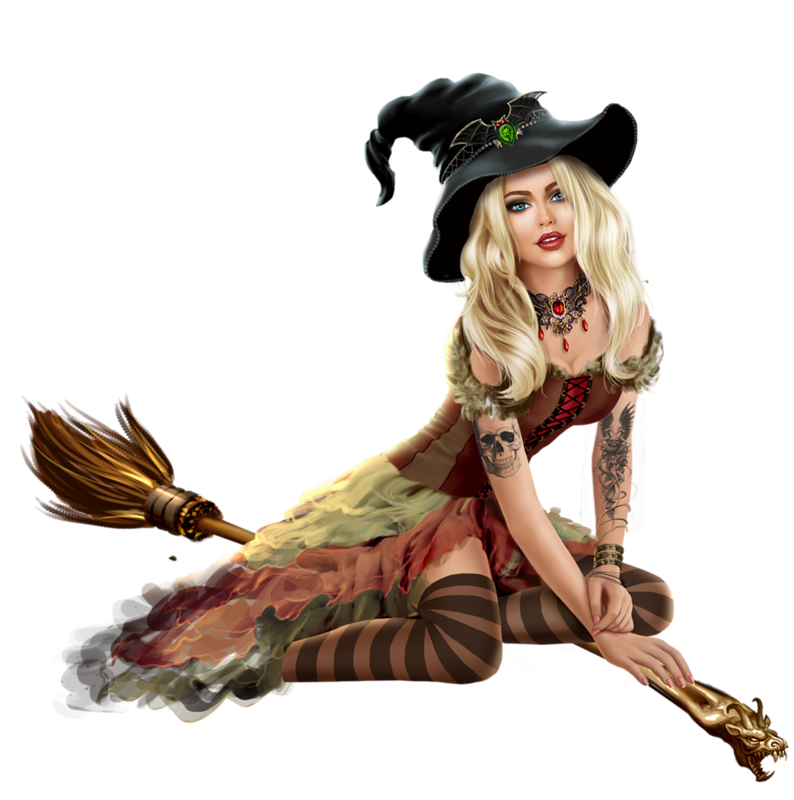 Halloween Costume Witchcraft Flying Witch On Broom Halloween Artist Drawing Figurine Witchcraft