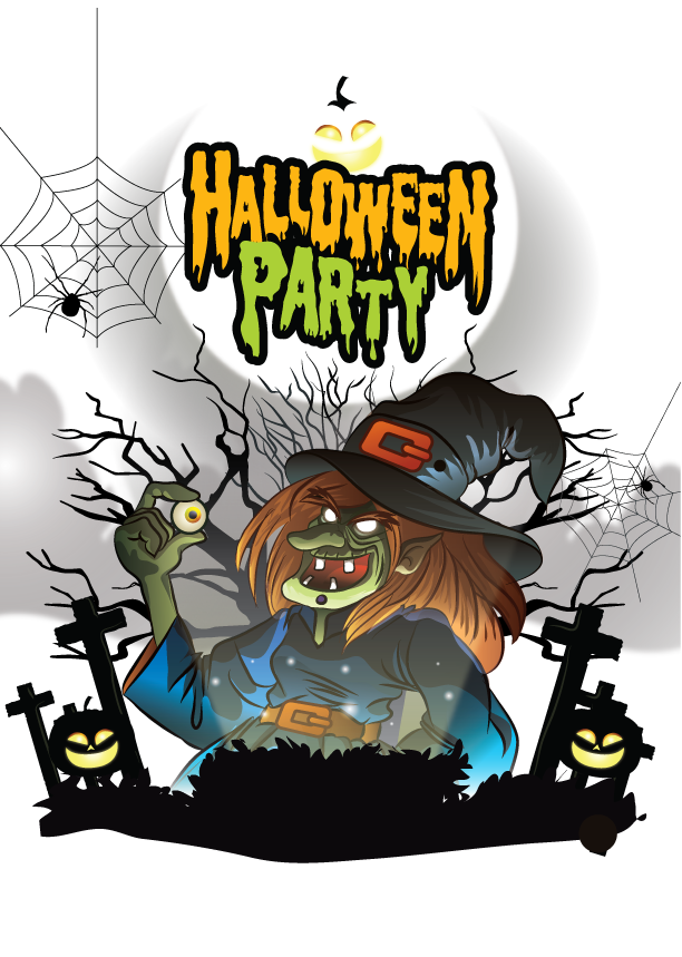 Halloween Euclidean Halloween witch happy Halloween poster happy Birthday Vector Images Hallowe