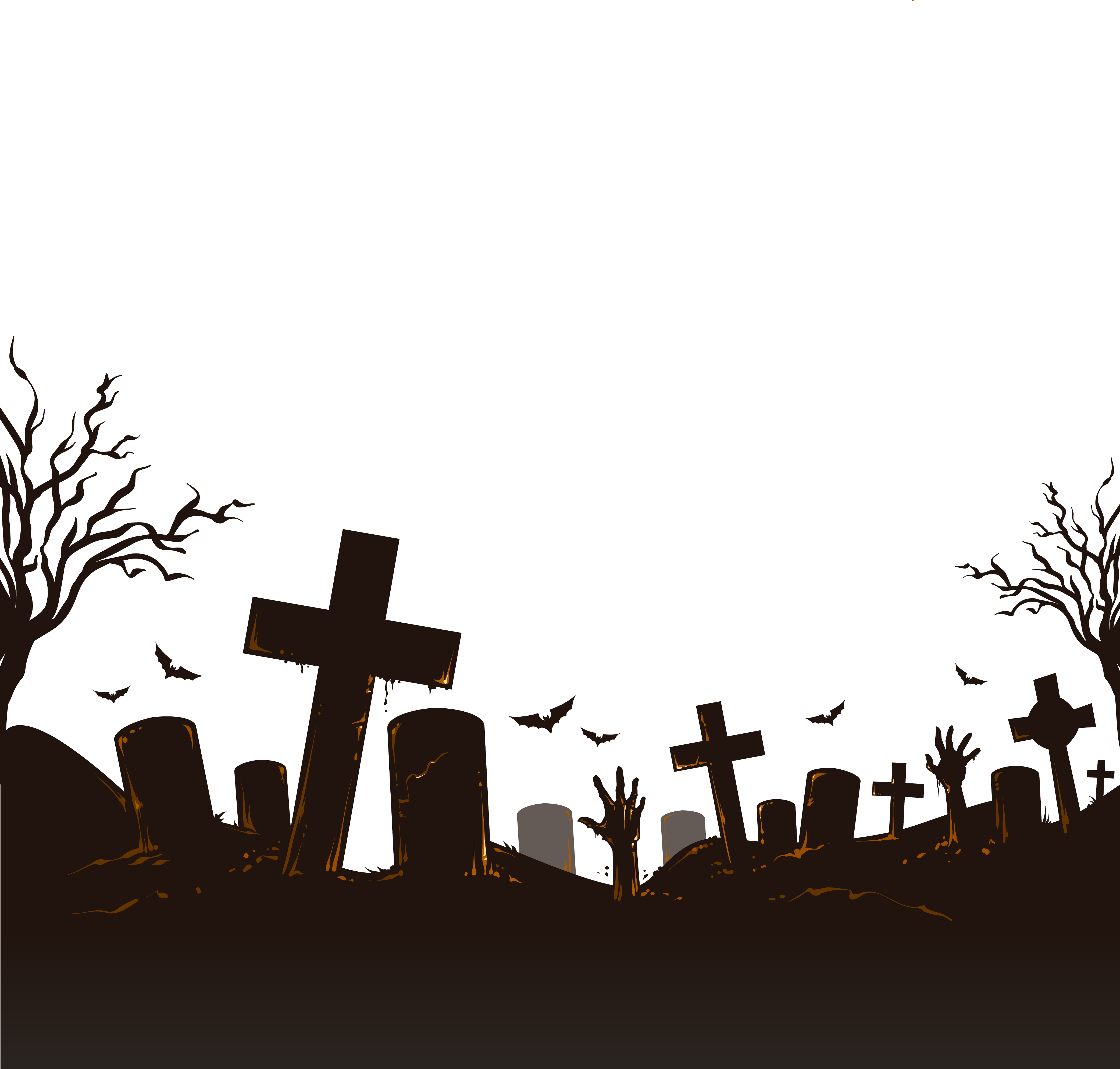 Halloween Icon cemetery brown text festive Elements Halloween Celebration Design Transparent
