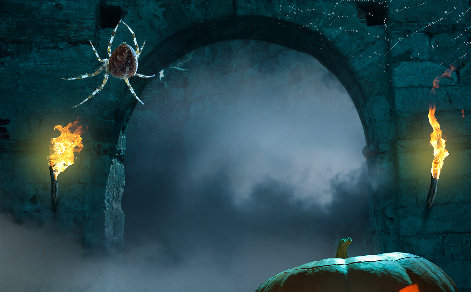 Halloween Jack-o'-lantern Banner Halloween banner poster happy Halloween advertisement Poster