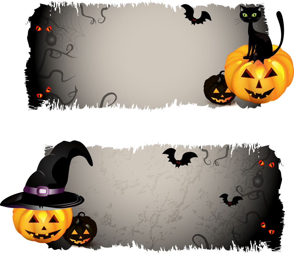 Halloween Jack-o'-lantern Euclidean Halloween flat material happy Halloween festive Elements