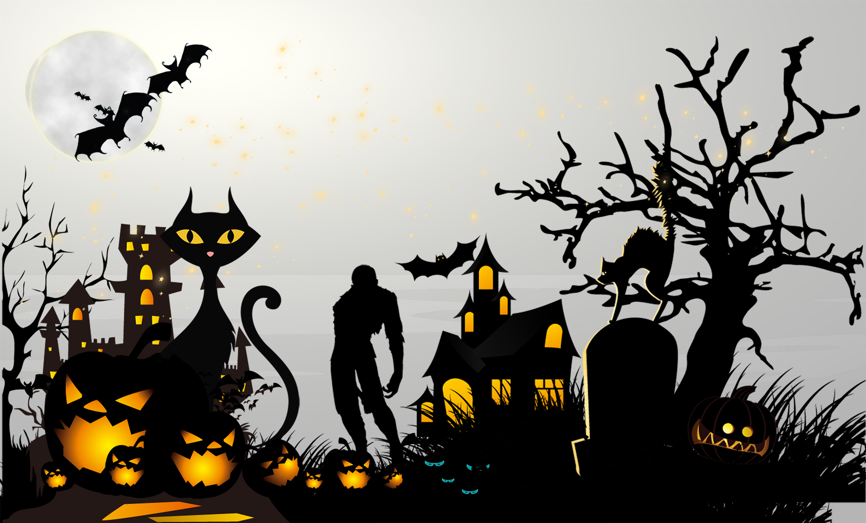 Halloween Jack-o'-lantern Font Halloween font design happy Halloween text festive Elements Scar