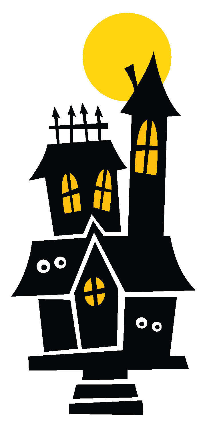 Halloween Party Haunted house Halloween holidays logo silhouette Halloween Themed Decoration