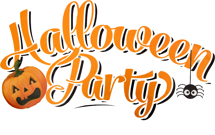 Halloween Party Jack-o'-lantern Halloween Party food text orange Creepy Halloween Graphic Trans