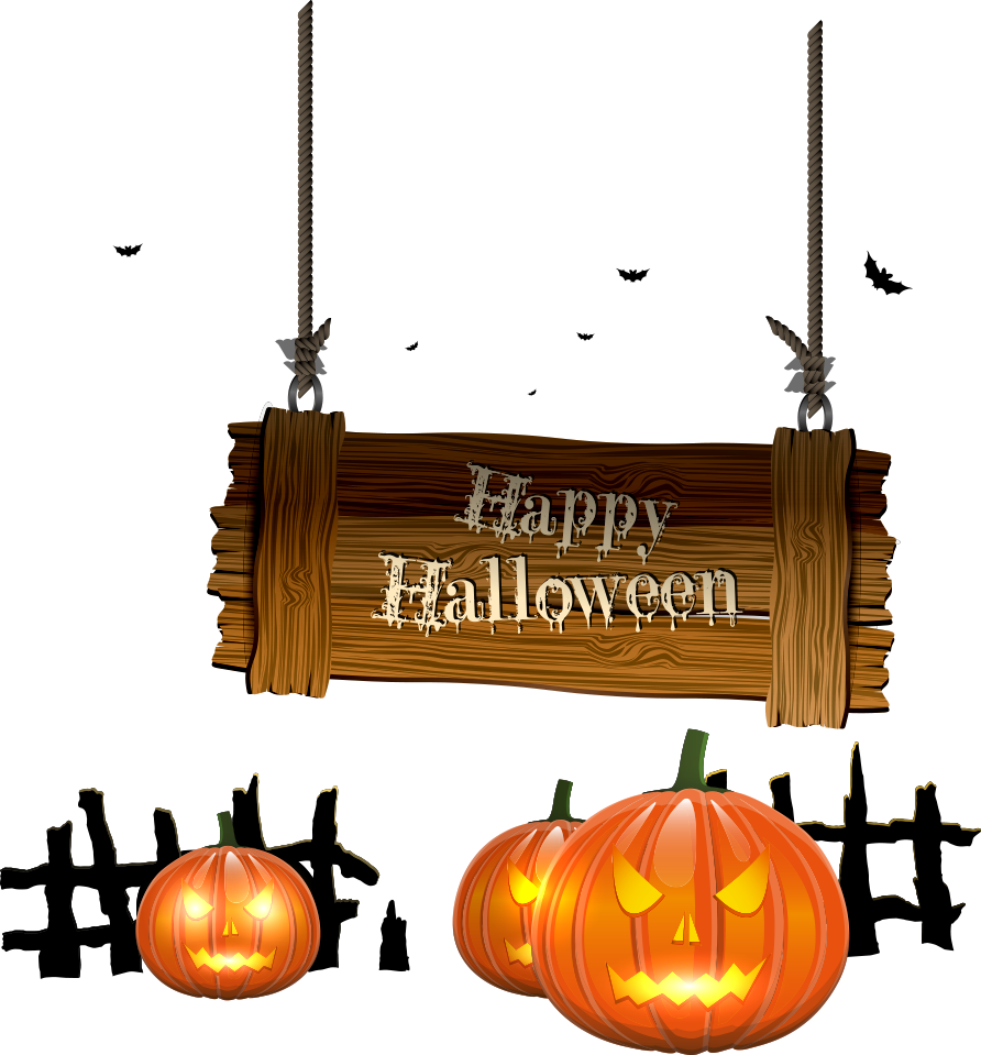 Halloween pumpkins happy Halloween lantern festive Elements Halloween Celebration Design Transp
