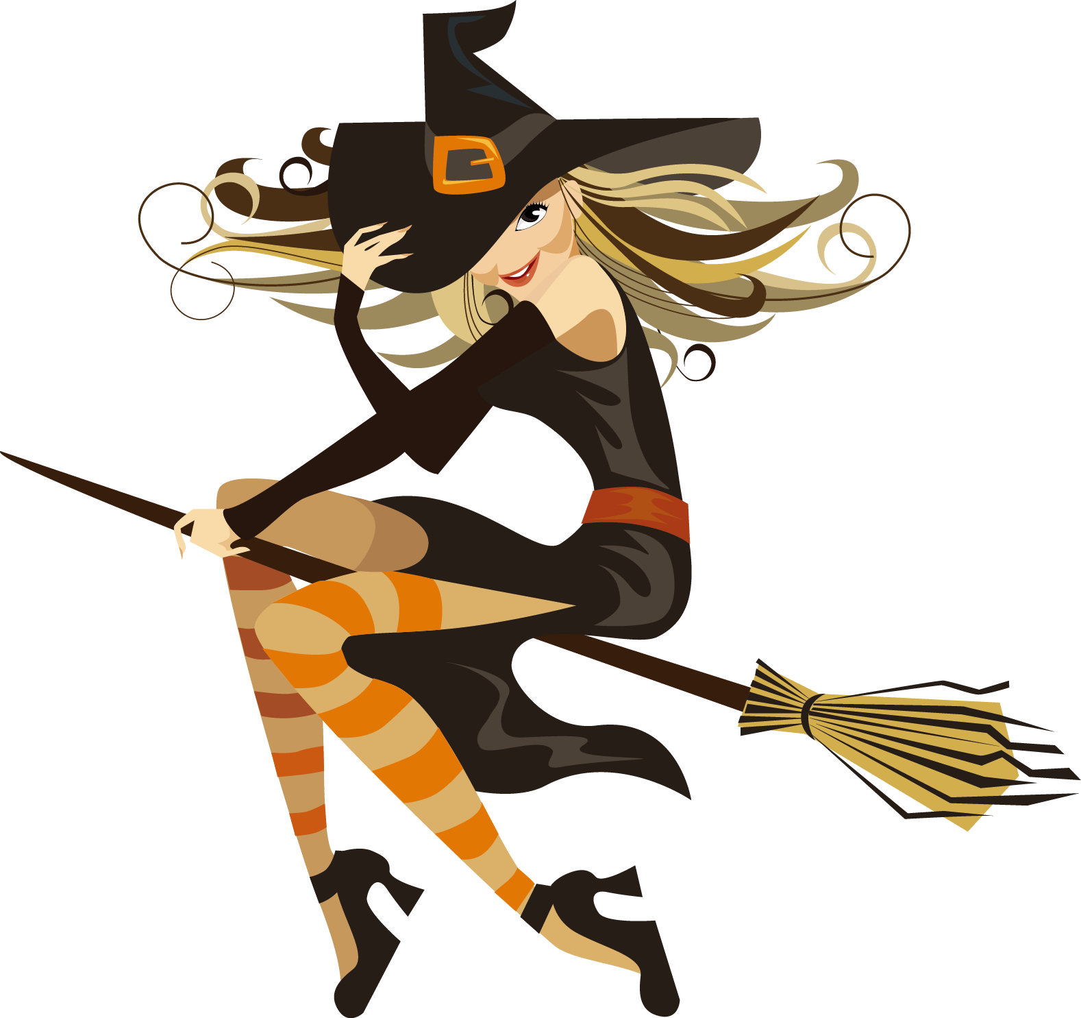Halloween Witchcraft Illustration witch poster happy Birthday Vector Images fictional Character