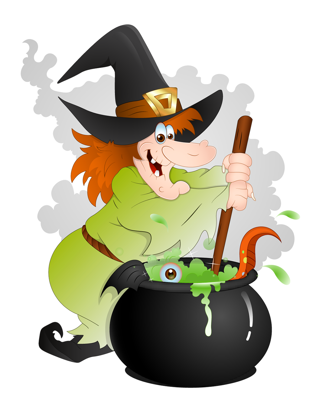 Halloween Witchcraft Halloween Witch with Cauldron happy Halloween fictional Character cartoon