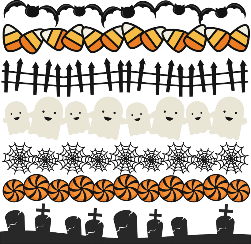 Halloween Halloween Border holidays text banner Halloween Horror Graphic Transparent PNG for
