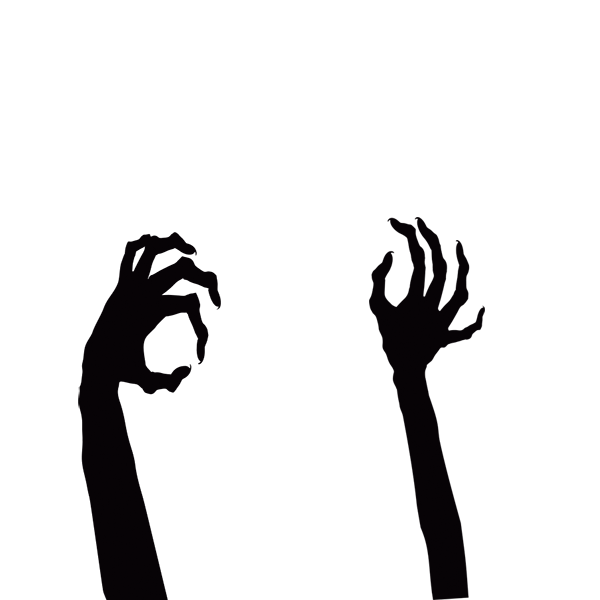 Hands signed illustration Halloween Ghost Halloween ghost two hands text hand monochrome Spooky