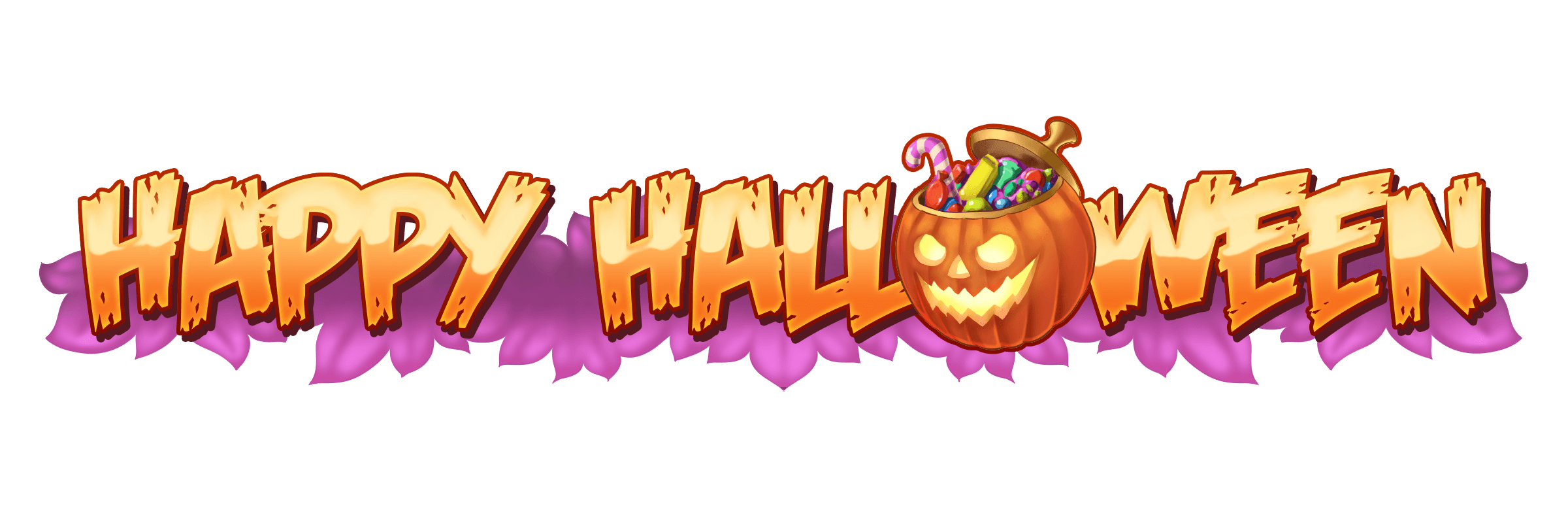 Happy Halloween Slot Banner Halloween happy Halloween holidays text Halloween Party Decoration