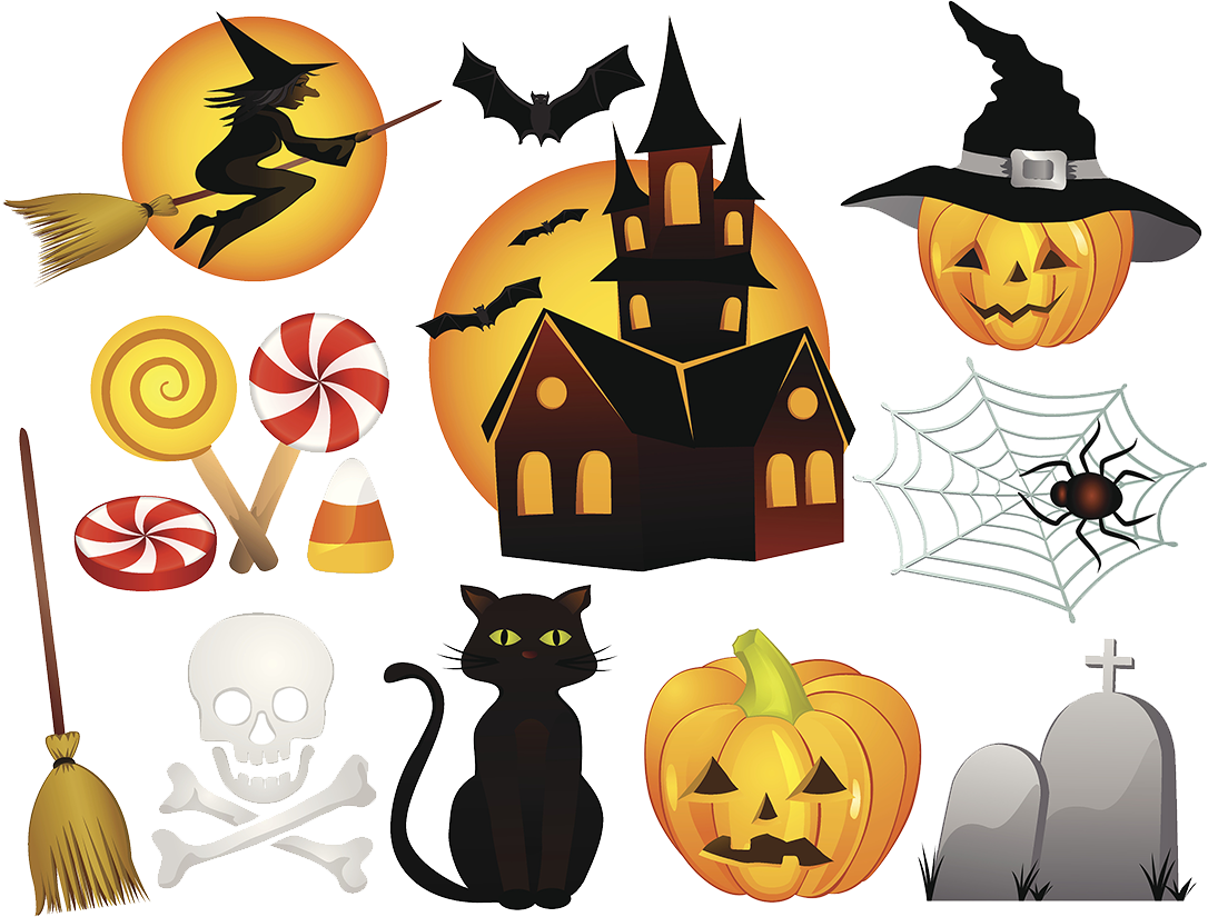 Spider web Halloween Jack-o'-lantern Halloween collection happy Halloween pumpkin devil Spooky