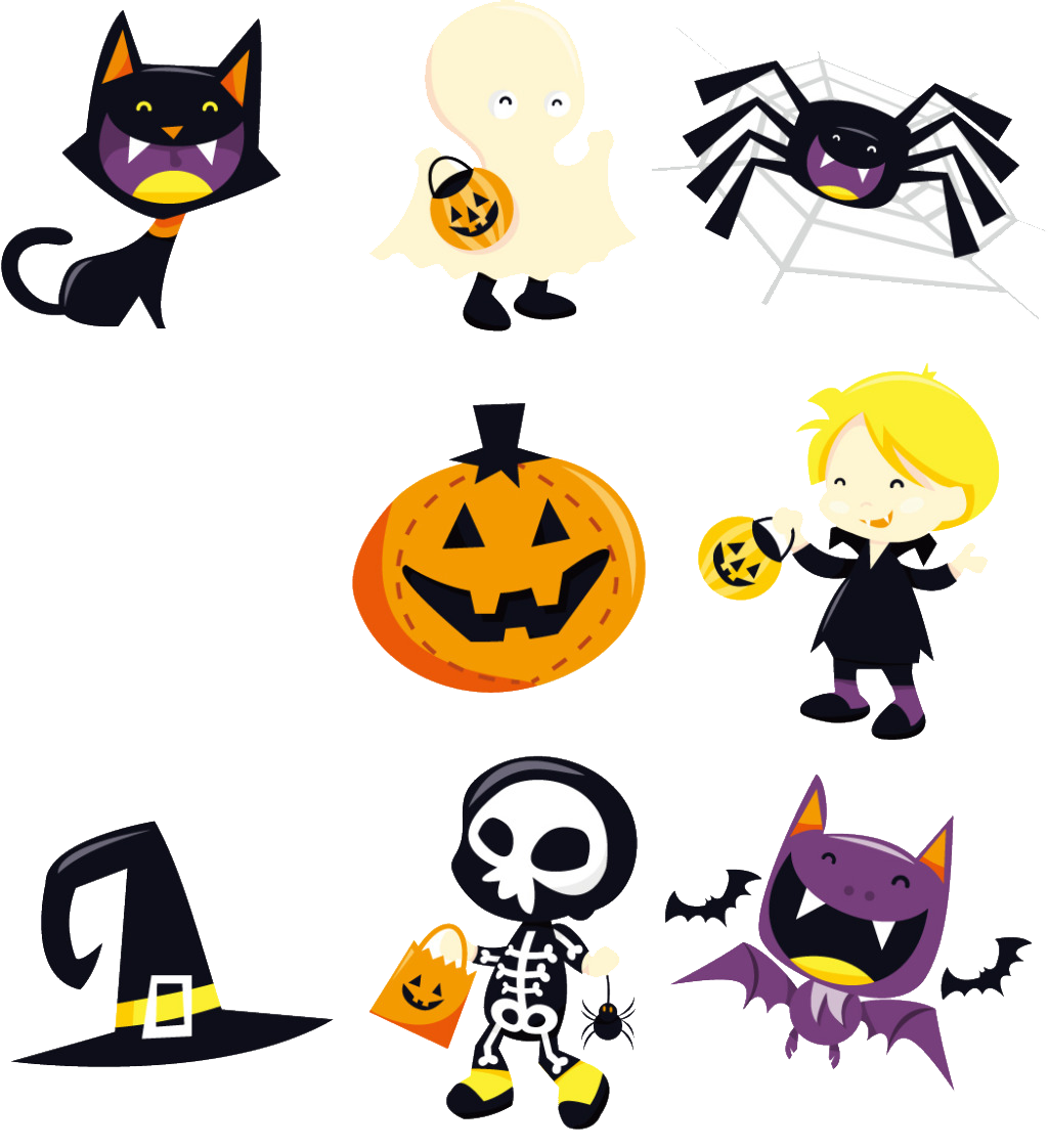 Trick-or-treating Halloween Icon Halloween cartoon material cartoon Character holidays hallowee