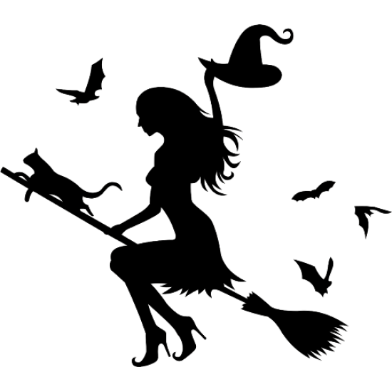 Witchcraft Halloween Decal Halloween holidays monochrome sticker Halloween Celebration Design