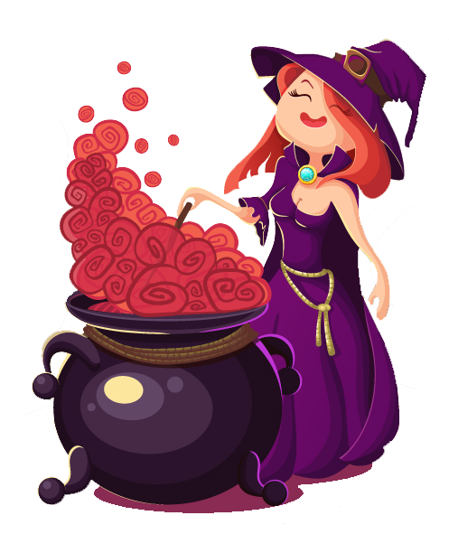 Witchcraft Halloween Witch purple poster cartoon Halloween Horror Graphic Transparent PNG for