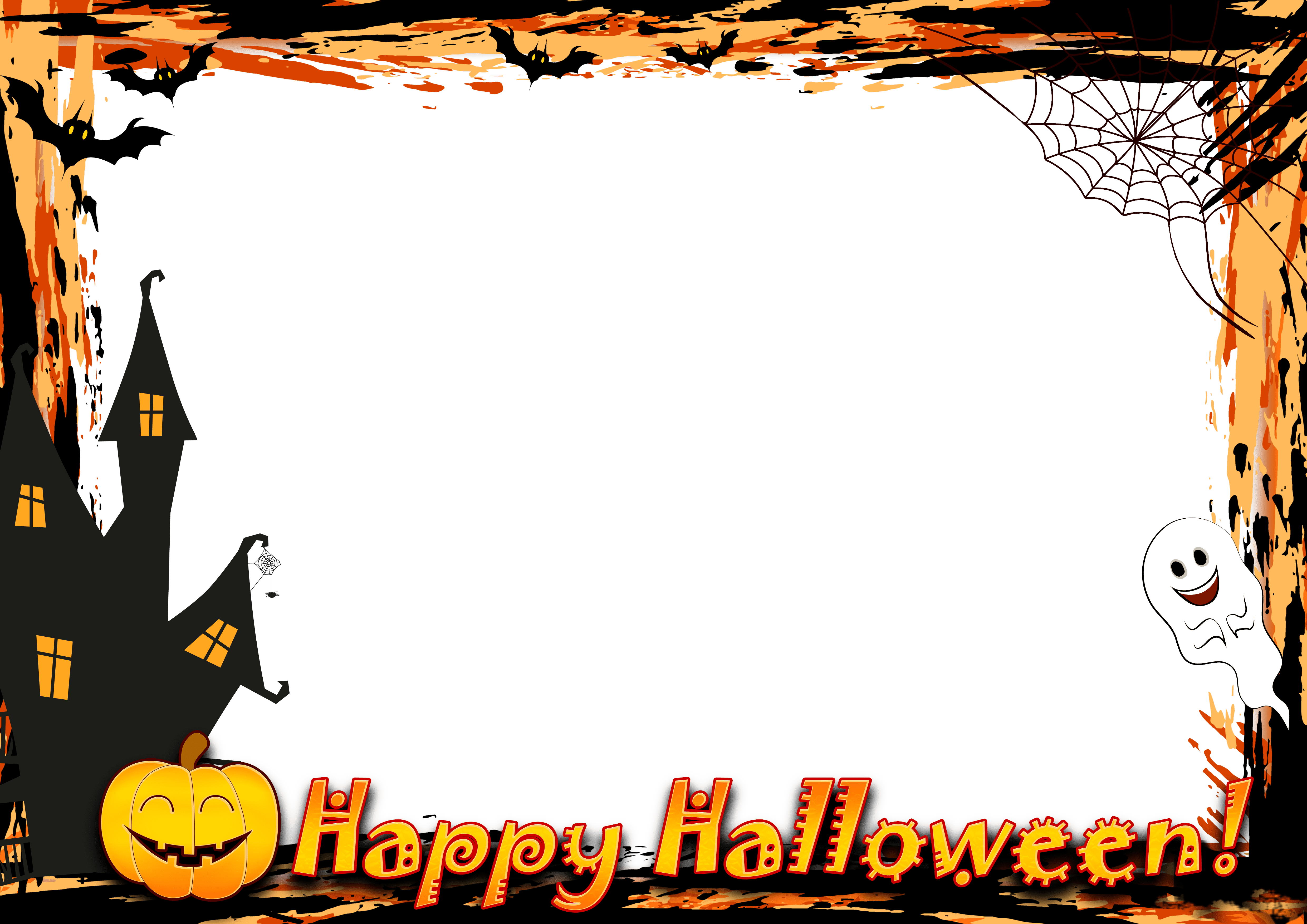 Frame Photo Frame Halloween Pumpkin Ghost Creepy Halloween Graphic Transparent PNG for Hallowee