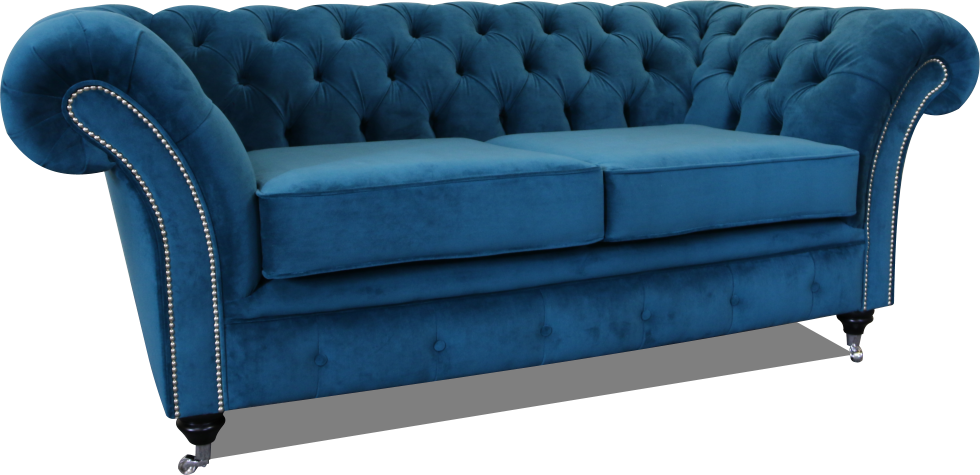 Couch Sofa bed Chair Chesterfield Living room FABRIC Sofa blue angle furniture Transparent PNG for I