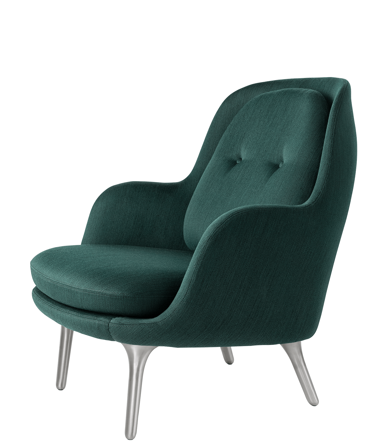 Eames Lounge Chair Fritz Hansen Wing chair Cushion dark green angle furniture couch Transparent PNG