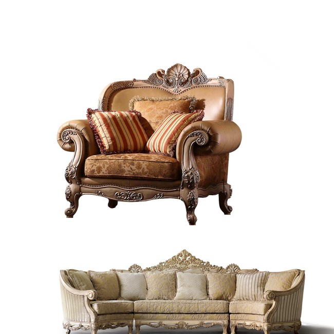 Brown-and-beige floral sofa chair and corner sofa Light fixture Wall Furniture Lighting sofa interio