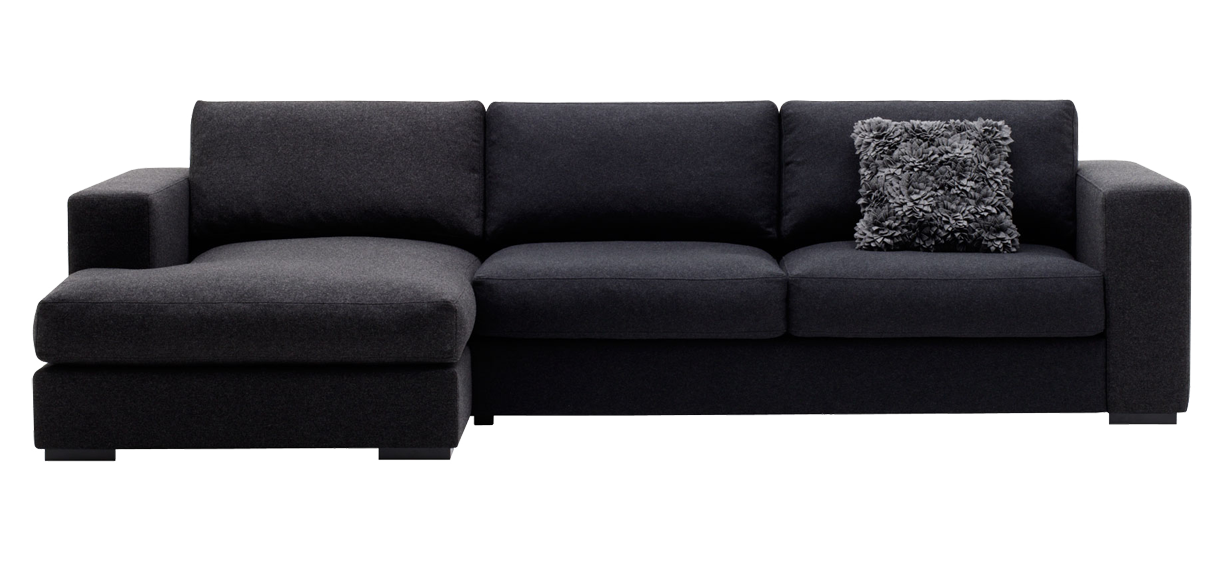Sofa bed Couch Furniture Textile BoConcept Black set of sofa angle black Hair black White Transparen