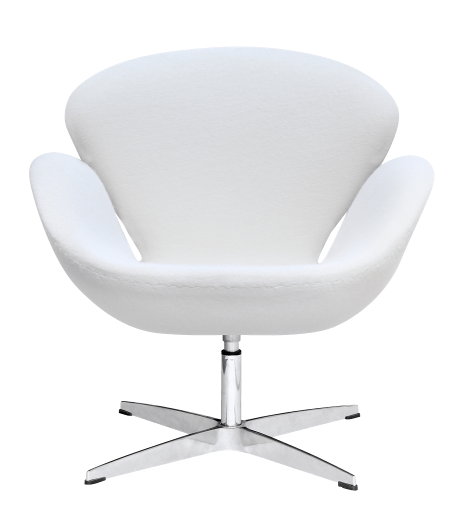 Swan Swivel chair Living room swan angle white furniture Transparent PNG for Interior Design Use