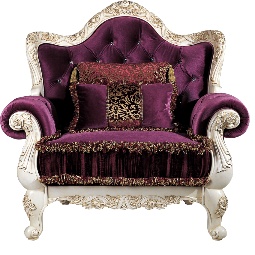 Tufted purple padded rolled-arm sofa Table Chair Couch Furniture modern furniture purple furniture e