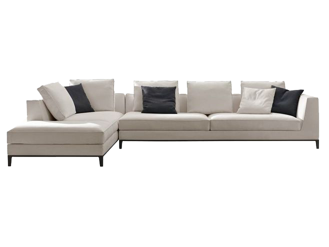 White fabric sectional sofa Couch B&B Italia Cushion Furniture Seat Sofa Set angle interior Design r