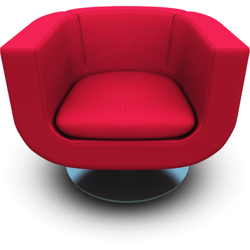 Chair Seat Furniture Icon Modern sofa angle simple fashion Transparent PNG for Interior Design Use
